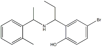 4-bromo-2-(1-{[1-(2-methylphenyl)ethyl]amino}propyl)phenol 结构式