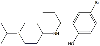 4-bromo-2-(1-{[1-(propan-2-yl)piperidin-4-yl]amino}propyl)phenol 结构式