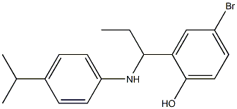 4-bromo-2-(1-{[4-(propan-2-yl)phenyl]amino}propyl)phenol 结构式