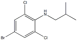 4-bromo-2,6-dichloro-N-(2-methylpropyl)aniline 结构式