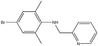 4-bromo-2,6-dimethyl-N-(pyridin-2-ylmethyl)aniline 结构式