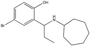 4-bromo-2-[1-(cycloheptylamino)propyl]phenol 结构式