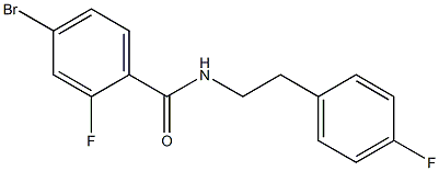 4-bromo-2-fluoro-N-[2-(4-fluorophenyl)ethyl]benzamide 结构式