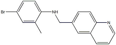 4-bromo-2-methyl-N-(quinolin-6-ylmethyl)aniline 结构式