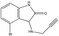 4-bromo-3-(prop-2-yn-1-ylamino)-2,3-dihydro-1H-indol-2-one 结构式