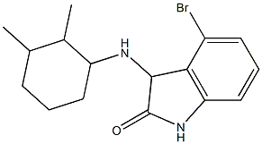 4-bromo-3-[(2,3-dimethylcyclohexyl)amino]-2,3-dihydro-1H-indol-2-one 结构式