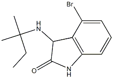 4-bromo-3-[(2-methylbutan-2-yl)amino]-2,3-dihydro-1H-indol-2-one 结构式