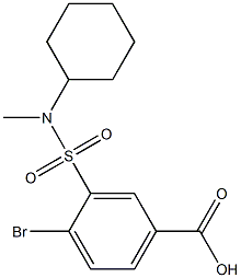 4-bromo-3-[cyclohexyl(methyl)sulfamoyl]benzoic acid 结构式