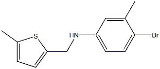 4-bromo-3-methyl-N-[(5-methylthiophen-2-yl)methyl]aniline 结构式