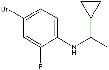 4-bromo-N-(1-cyclopropylethyl)-2-fluoroaniline 结构式