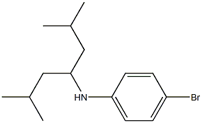 4-bromo-N-(2,6-dimethylheptan-4-yl)aniline 结构式