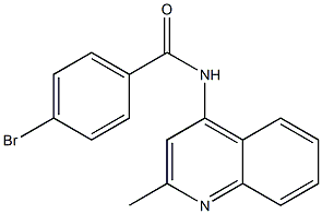 4-bromo-N-(2-methylquinolin-4-yl)benzamide 结构式