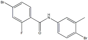 4-bromo-N-(4-bromo-3-methylphenyl)-2-fluorobenzamide 结构式