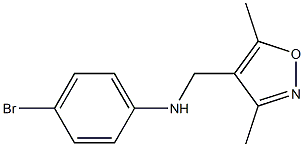 4-bromo-N-[(3,5-dimethyl-1,2-oxazol-4-yl)methyl]aniline 结构式