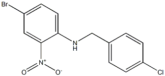 4-bromo-N-[(4-chlorophenyl)methyl]-2-nitroaniline 结构式