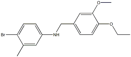 4-bromo-N-[(4-ethoxy-3-methoxyphenyl)methyl]-3-methylaniline 结构式