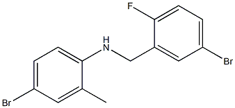 4-bromo-N-[(5-bromo-2-fluorophenyl)methyl]-2-methylaniline 结构式