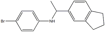 4-bromo-N-[1-(2,3-dihydro-1H-inden-5-yl)ethyl]aniline 结构式