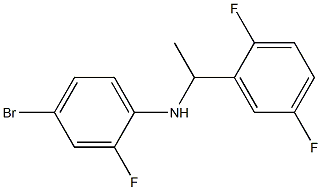 4-bromo-N-[1-(2,5-difluorophenyl)ethyl]-2-fluoroaniline 结构式