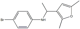 4-bromo-N-[1-(2,5-dimethylfuran-3-yl)ethyl]aniline 结构式