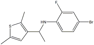 4-bromo-N-[1-(2,5-dimethylthiophen-3-yl)ethyl]-2-fluoroaniline 结构式