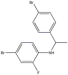 4-bromo-N-[1-(4-bromophenyl)ethyl]-2-fluoroaniline 结构式
