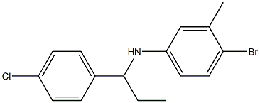 4-bromo-N-[1-(4-chlorophenyl)propyl]-3-methylaniline 结构式