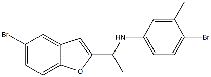 4-bromo-N-[1-(5-bromo-1-benzofuran-2-yl)ethyl]-3-methylaniline 结构式