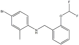 4-bromo-N-{[2-(difluoromethoxy)phenyl]methyl}-2-methylaniline 结构式