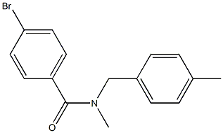 4-bromo-N-methyl-N-[(4-methylphenyl)methyl]benzamide 结构式