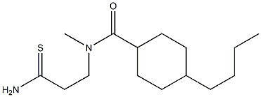 4-butyl-N-(2-carbamothioylethyl)-N-methylcyclohexane-1-carboxamide 结构式