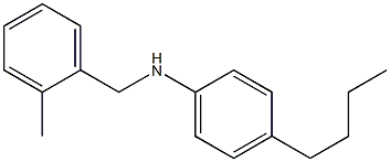 4-butyl-N-[(2-methylphenyl)methyl]aniline 结构式