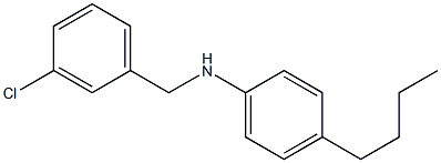 4-butyl-N-[(3-chlorophenyl)methyl]aniline 结构式