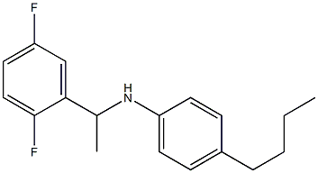 4-butyl-N-[1-(2,5-difluorophenyl)ethyl]aniline 结构式