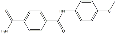 4-carbamothioyl-N-[4-(methylsulfanyl)phenyl]benzamide 结构式