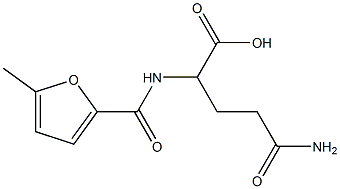 4-carbamoyl-2-[(5-methylfuran-2-yl)formamido]butanoic acid 结构式