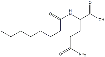 4-carbamoyl-2-octanamidobutanoic acid 结构式