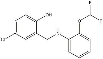 4-chloro-2-({[2-(difluoromethoxy)phenyl]amino}methyl)phenol 结构式