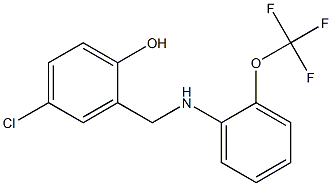 4-chloro-2-({[2-(trifluoromethoxy)phenyl]amino}methyl)phenol 结构式