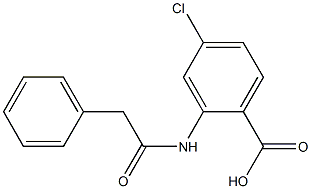 4-chloro-2-(2-phenylacetamido)benzoic acid 结构式