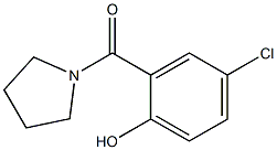 4-chloro-2-(pyrrolidin-1-ylcarbonyl)phenol 结构式