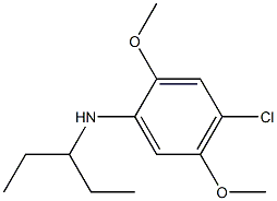 4-chloro-2,5-dimethoxy-N-(pentan-3-yl)aniline 结构式