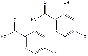 4-chloro-2-[(4-chloro-2-hydroxybenzene)amido]benzoic acid 结构式