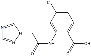 4-chloro-2-[2-(1H-1,2,4-triazol-1-yl)acetamido]benzoic acid 结构式