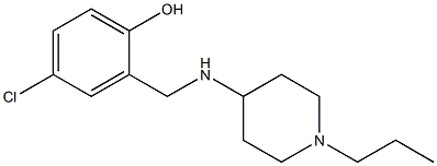4-chloro-2-{[(1-propylpiperidin-4-yl)amino]methyl}phenol 结构式