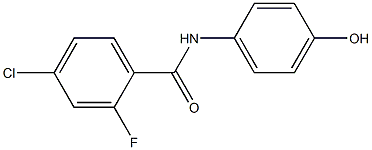 4-chloro-2-fluoro-N-(4-hydroxyphenyl)benzamide 结构式