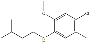 4-chloro-2-methoxy-5-methyl-N-(3-methylbutyl)aniline 结构式