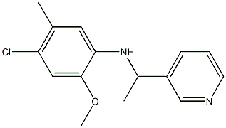 4-chloro-2-methoxy-5-methyl-N-[1-(pyridin-3-yl)ethyl]aniline 结构式