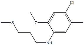 4-chloro-2-methoxy-5-methyl-N-[3-(methylsulfanyl)propyl]aniline 结构式