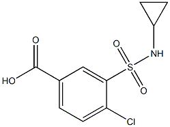 4-chloro-3-(cyclopropylsulfamoyl)benzoic acid 结构式